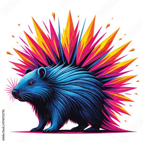 Hedgehog design for dtf print