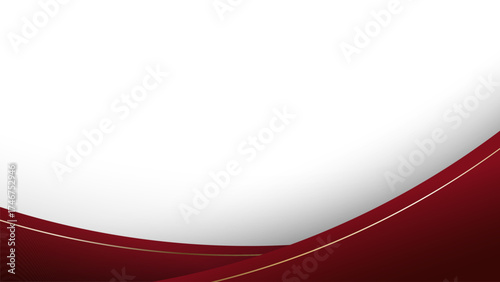 Red Gold Wave Abstract Shape Border and Corner Frame Vector Set Collection. Decorative Elements Corners, Borders, and Frame