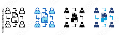 File Sharing icon Multi Style Vector Illustration