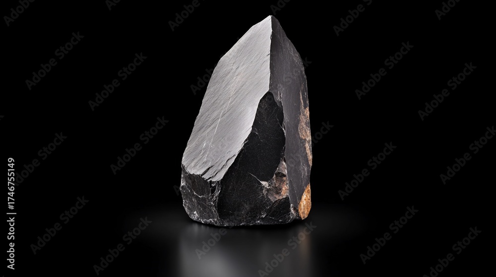Naklejka premium Obelisk of polished black stone
