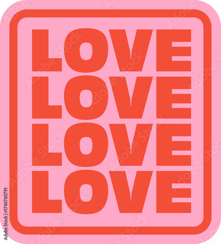love sticker. love patch sticker