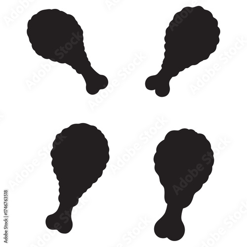 Illustration of fried chicken leg, fried chicken fast food menu vector
