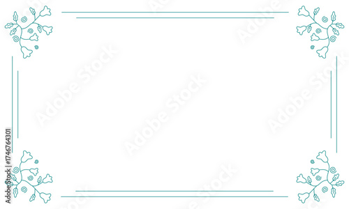 floral decorative frame. frame for letters, certificates, documents. abstract frame. vector illustration