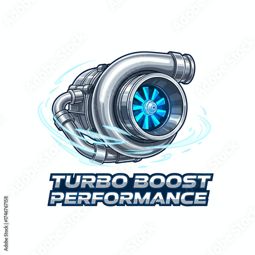 Turbo Boost Performance Logo – Vector Symbol of Power and Speed