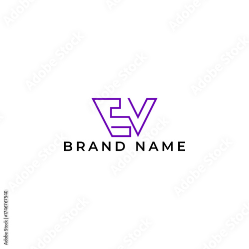 Free Download ILLUSTRATION LETTER EV GEOMETRIC  LOGO ICON PURPLE COLOR TEMPLATE SIMPLE MINIMALIST ELEMENT DESIGN SIMPLE VECTOR GOOD FOR APPS, BRAND  - GFXLoad