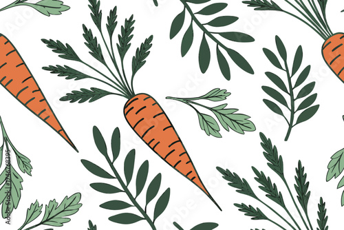 seamless pattern with carrots