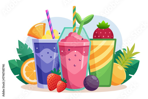 fruit juice and fruits