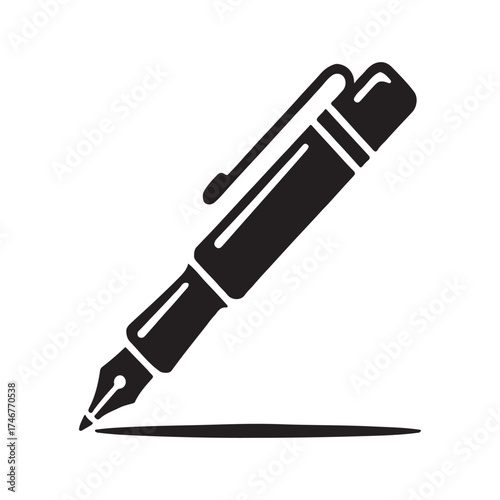 Rollerball Pen Modern Solid Icon Design