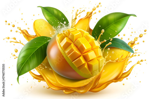 Juicy Mango Splash. A Burst of Tropical Flavor
