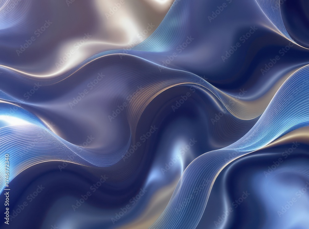 Obraz premium A seamless abstract wave pattern background with flowing curves