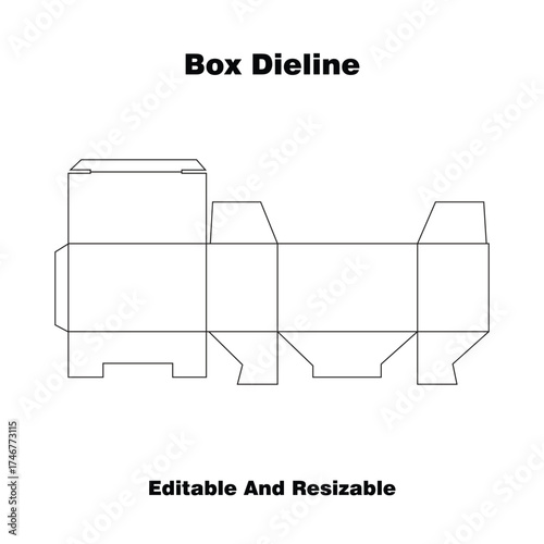 box dieline template, box design, die cut template