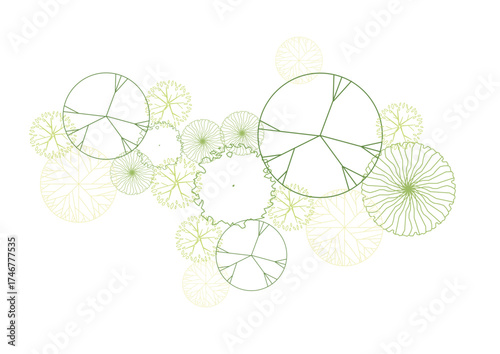 architecture site analysis symbol icon element drawing graphic flat isolated vector. architecture element line sun wind sound sun path vegetation.