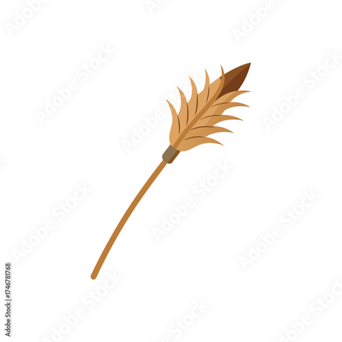 papyrus stalk  dried  on a white background 