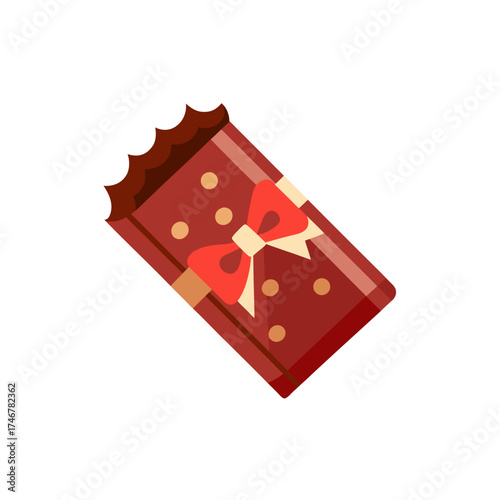 mini chocolate bar  wrapped in festive paper  tiny