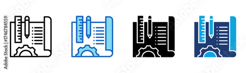 Project icon Multi Style Vector Illustration