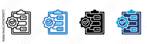 Procedure icon Multi Style Vector Illustration