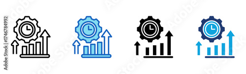 Productivity icon Multi Style Vector Illustration