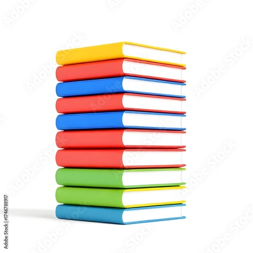 Wallpaper Mural Stack of Colorful Books Torontodigital.ca