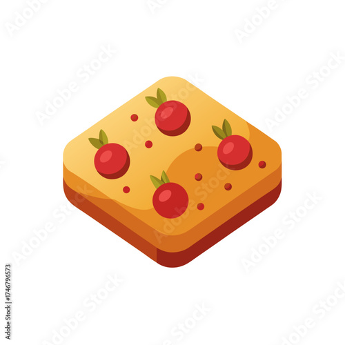 cranberry shortbread square  with visible cranberry