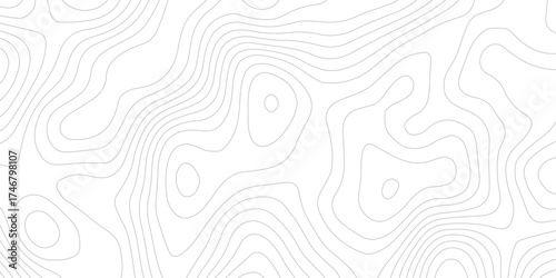 a topographic map with gray contour lines, set against a white background, depicting elevation changes in an abstract representation	