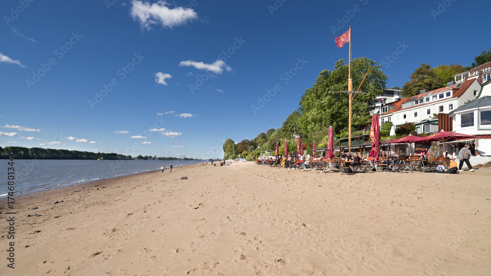Obraz premium Elbstrand Hamburg Övelgönne