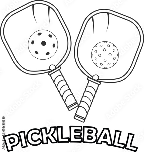 Tennis bat and ball vector illustration isolated on a white background