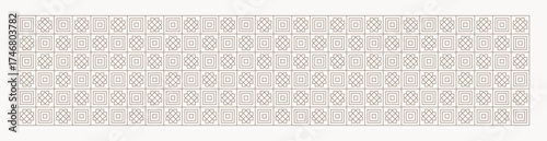 Geometric flower shapes line pattern background in earthy shades for banners, wall décor, textiles, interior design and more.