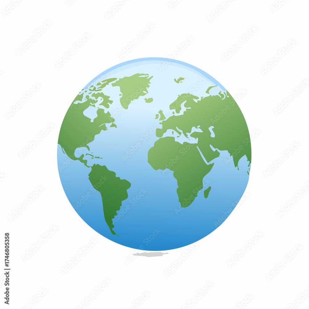 Fototapeta premium Earth Globe Vector Illustration