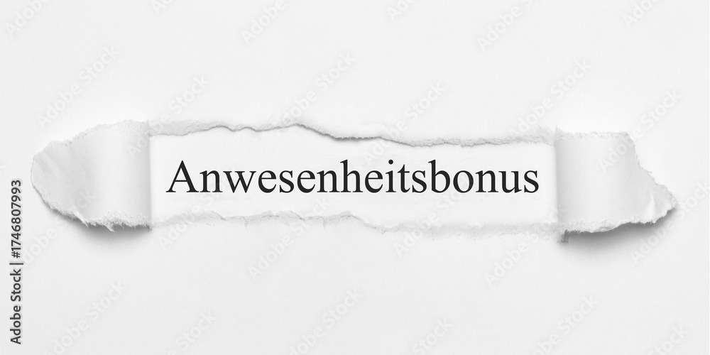 Fototapeta premium Anwesenheitsbonus