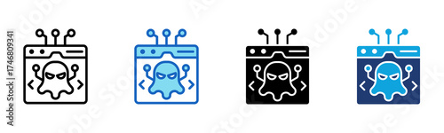 Rootkit icon Multi Style Vector Illustration