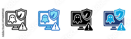 Vulnerability icon Multi Style Vector Illustration