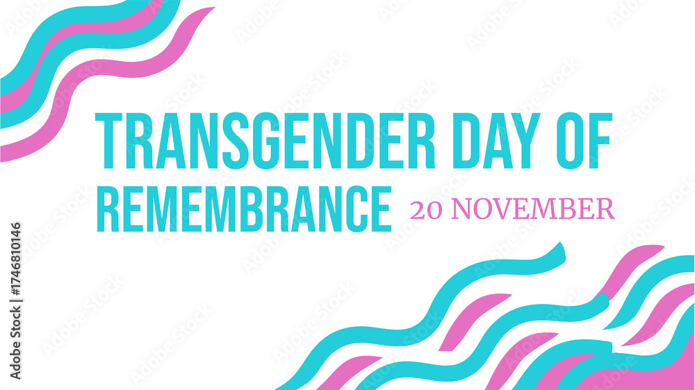 Obraz premium Creative Transgender Day of Remembrance banner template, isolated on white background for digital and print use