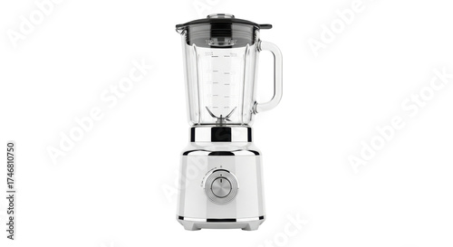Isolated modern blender in studio shot perfect for healthy smoothies and food preparation