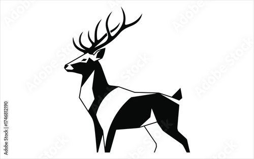 Vectorized Deer for print, decoration, Wallpaper, Commercial use, Sketch