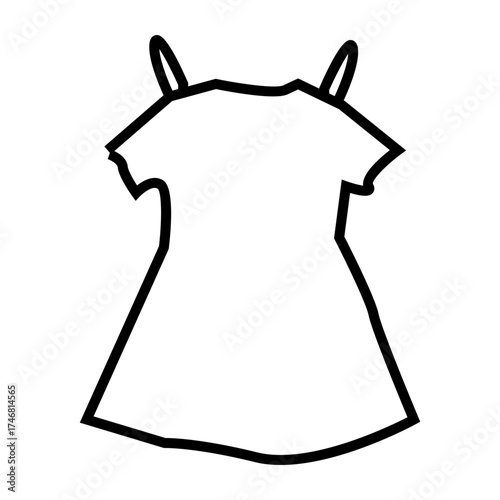 black silhouette of a summer dress for woman