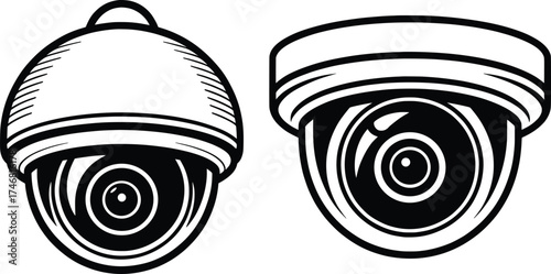 Security CCTV Camera Vector Illustration.
