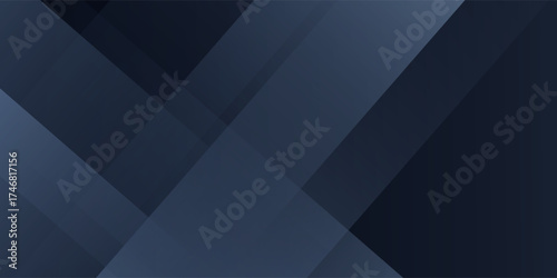Modern black dark blue white abstract background. Minimal. Color gradient. Web banner. Geometric shape. 3d effect. Lines stripes triangles. Design. Futuristic. Metal metallic effect. Luxury. Premium.