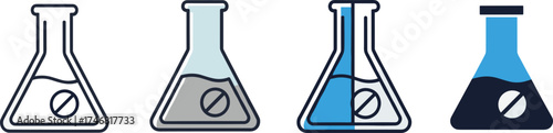Set of Four Copy and Duplicate Document Icons in Outline and Solid Styles, Vector Graphics for File Transfer, Cloning, Creating a Backup, and Workflow Process.
