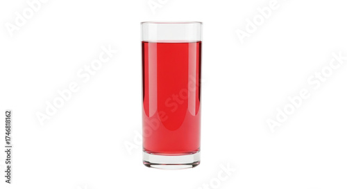 Tableau sur toile Isolated glass of red juice, drink, beverage, liquid refreshment for healthy lif
