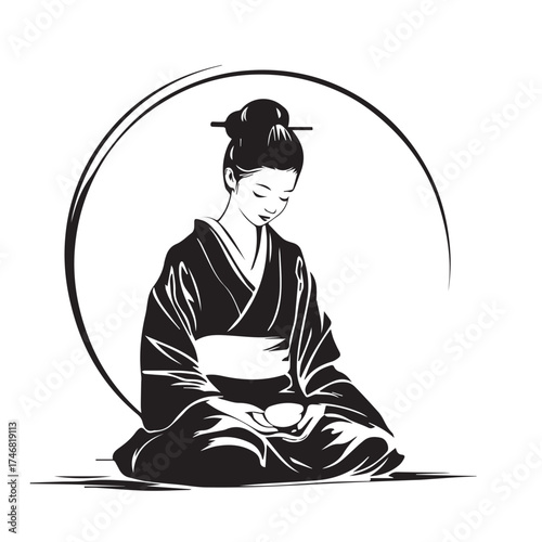 girl wearing traditional kimono