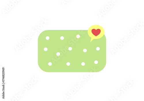 green apple on a white background