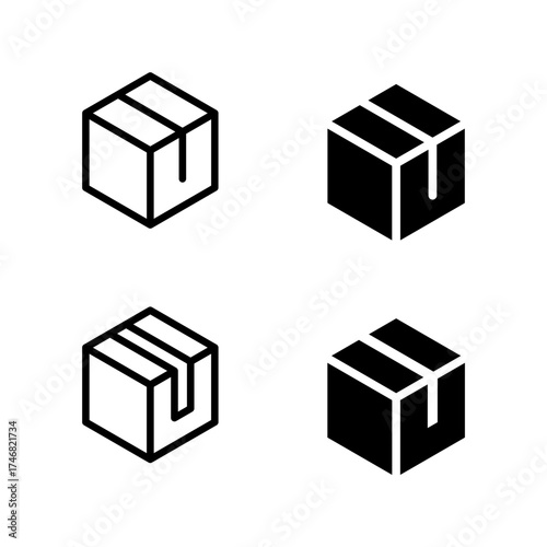 Box icon vector. Delivery box icon. Delivery product icon. 
