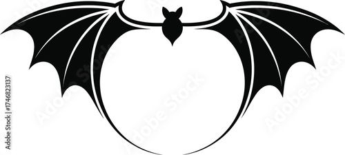 Vector art of bat silhouette.