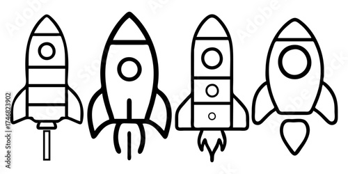 space rocket vector illustration of spaceship launch design