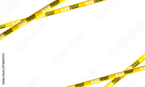 Black friday sale barrier tape 3d isolated