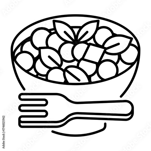 This Chickpea Salad icon is suitable for Vegan Food, etc.