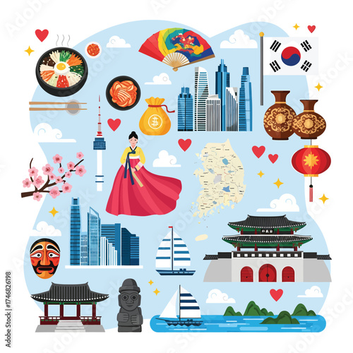 Graphic Representation of South Korean Icons