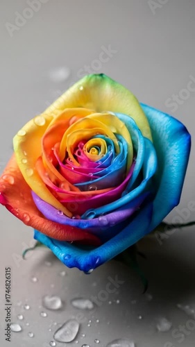 Rainbow Rose Close Up