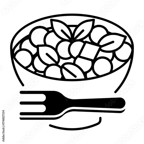 This Chickpea Salad icon is suitable for Vegan Food, etc.