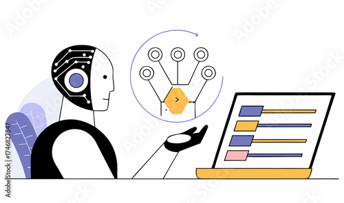futuristic ai and technology concept illustration